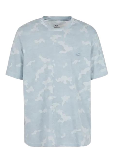 Relaxed fit T-shirt in heavy camouflage cotton ARMANI EXCHANGE | T-shirt | 3DZTEU ZJ9JZ25FM